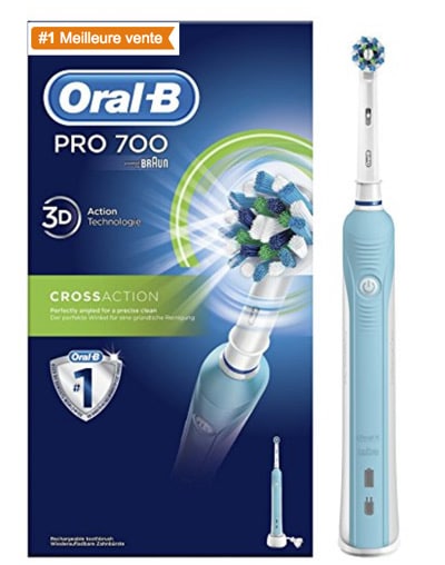 Oral-B Pro 700 Crossaction Brosse à Dents Electrique Rechargeable 
