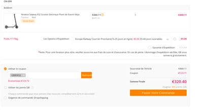 black friday gearbest promo trottinette ES2