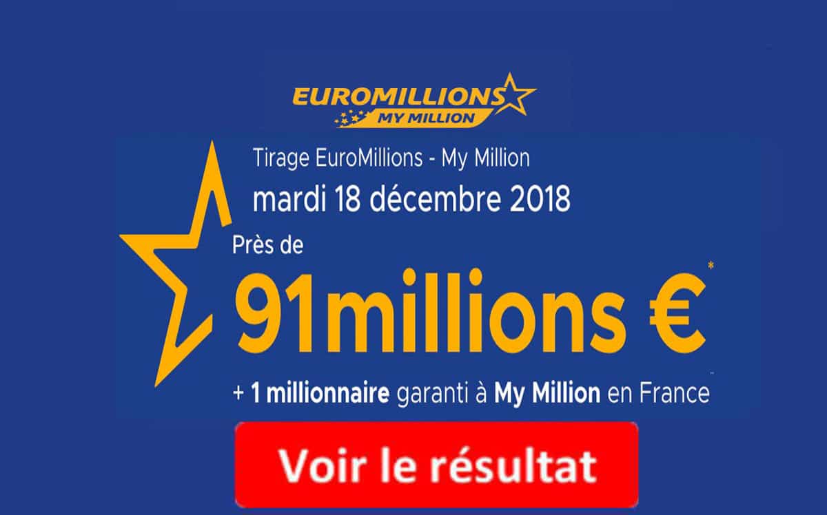 resultat euromillion mardi 18 decembre 2018