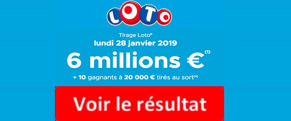 resultat loto 28 janvier 2019