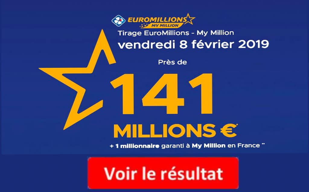 resultat euromillions vendredi 8 février 2019