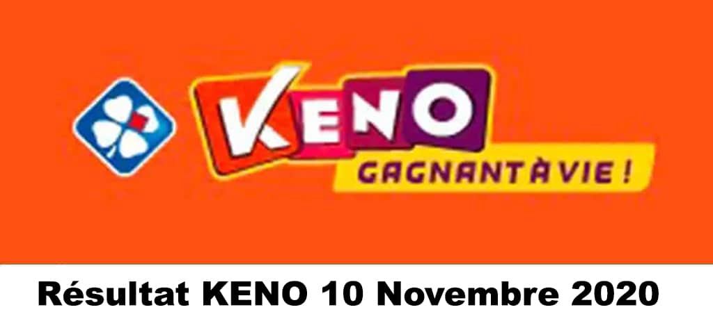 Resultat KENO 10 Novembre 2020 tirage midi et soir