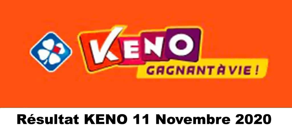 Resultat KENO 11 Novembre 2020 tirage midi et soir