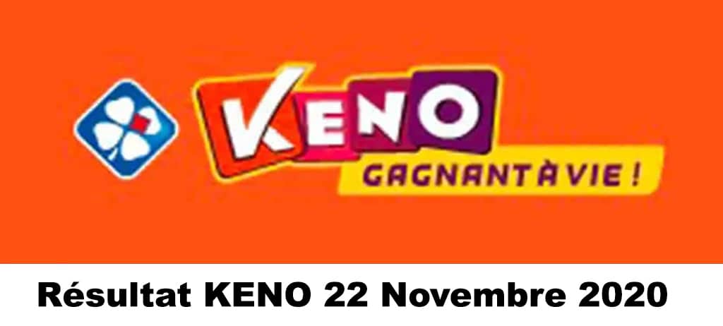 Resultat KENO 22 NOvembre 2020 tirage midi et soir