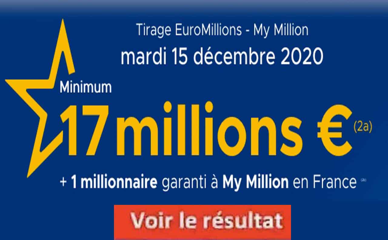 Resultat Euromillion 15 decembre 2020