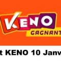 Resultat KENO 10 Janvier 2021 tirage midi et soir