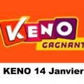 Resultat KENO 14 Janvier 2021 tirage midi et soir