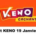 Resultat KENO 19 Janvier 2021 tirage midi et soir