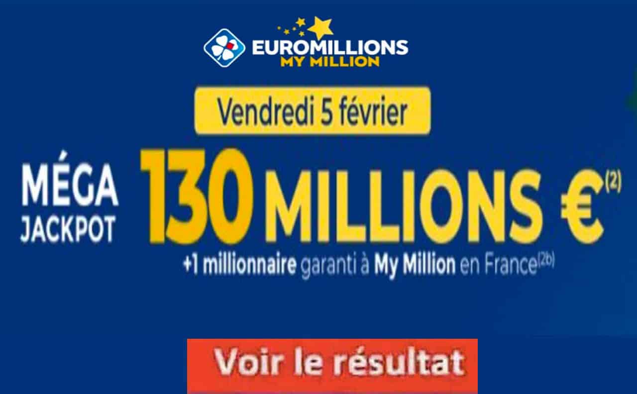 Resultat Euromillion Mega Jackpot 5 Février 2021