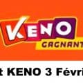 Resultat KENO 3 Février 2021