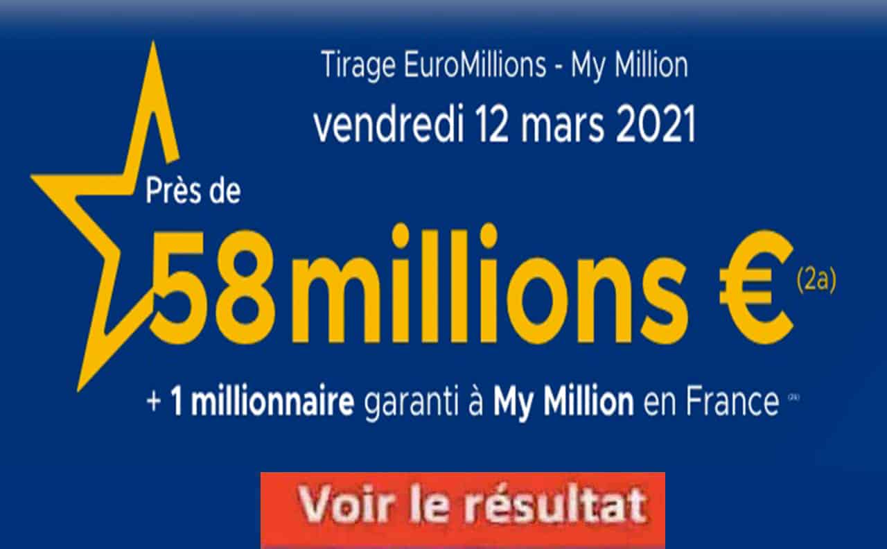 Resultat Euromillion 12 Mars 2021
