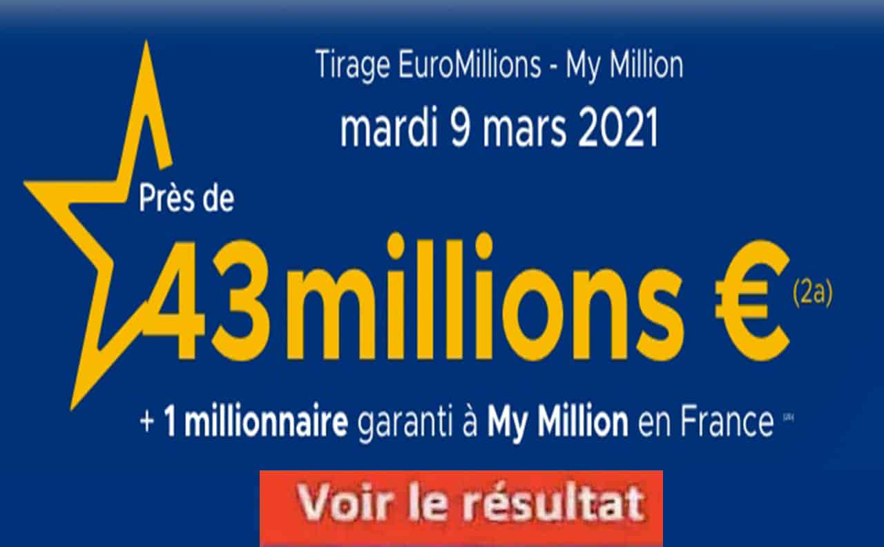 Resultat Euromillion 9 Mars 2021