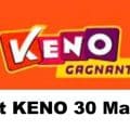 Résultat KENO 30 Mars 2021 tirage midi et soir