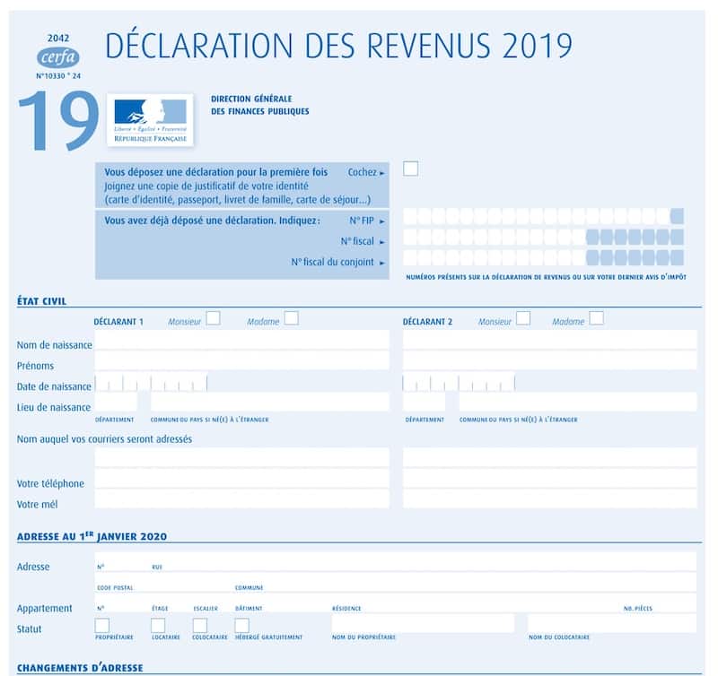 Déclaration revenus 2021