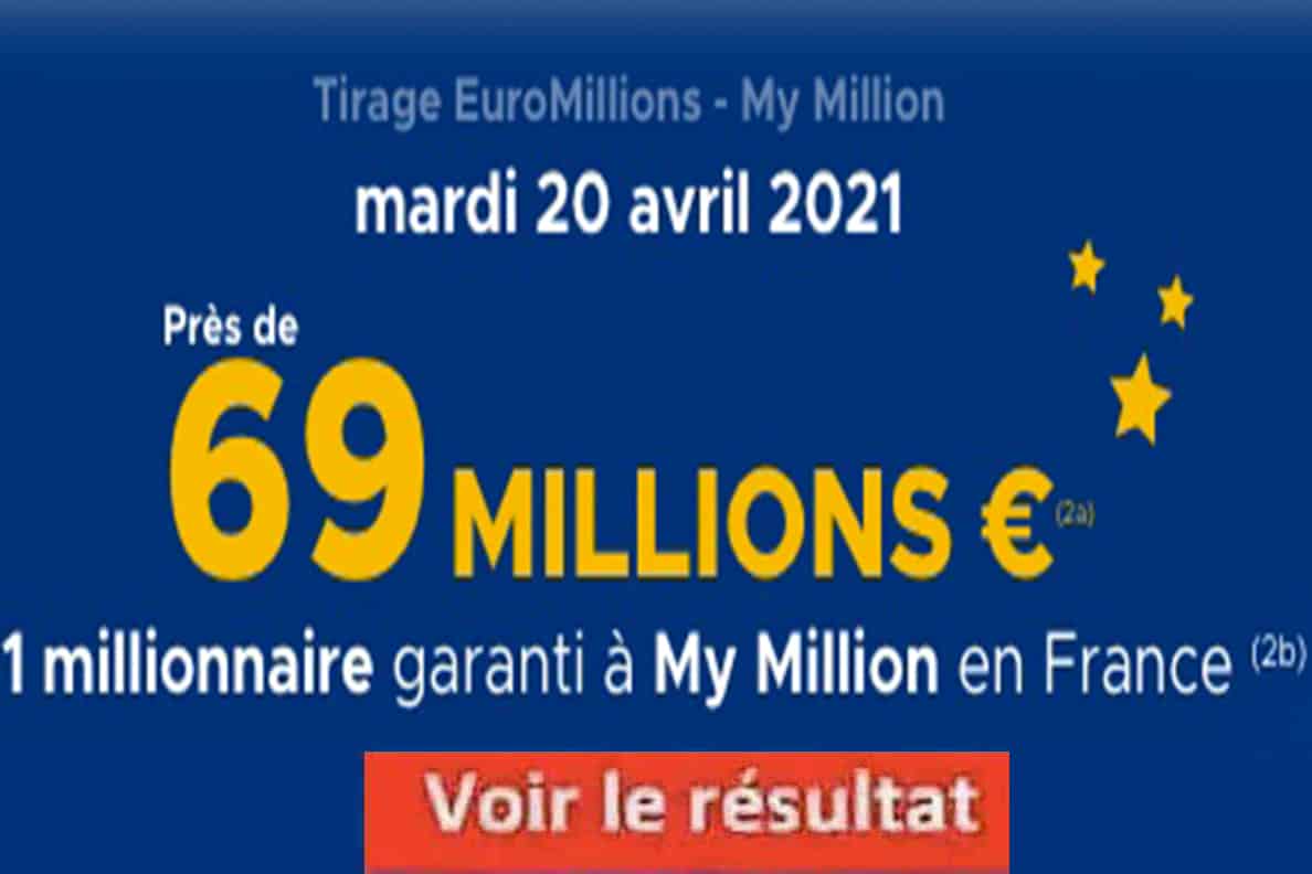 Resultat Euromillion 20 avril 2021