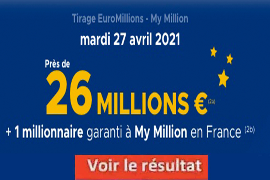 Resultat Euromillion 27 avril 2021