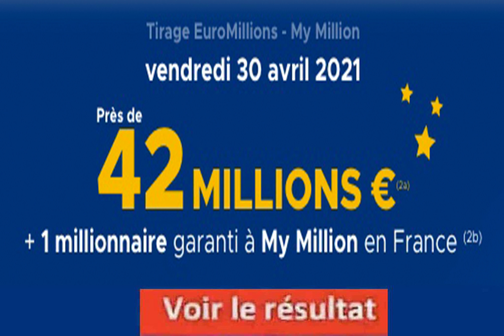 Resultat Euromillion 30 avril 2021