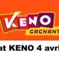 Resultat KENO 4 avril 2021 tirage midi et soir