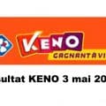 Resultat KENO 3 Mai 2021 tirage midi et soir