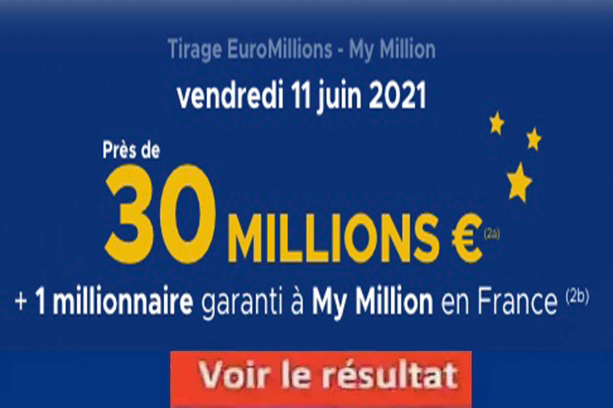 Resultat Euromillion 11 juin 2021