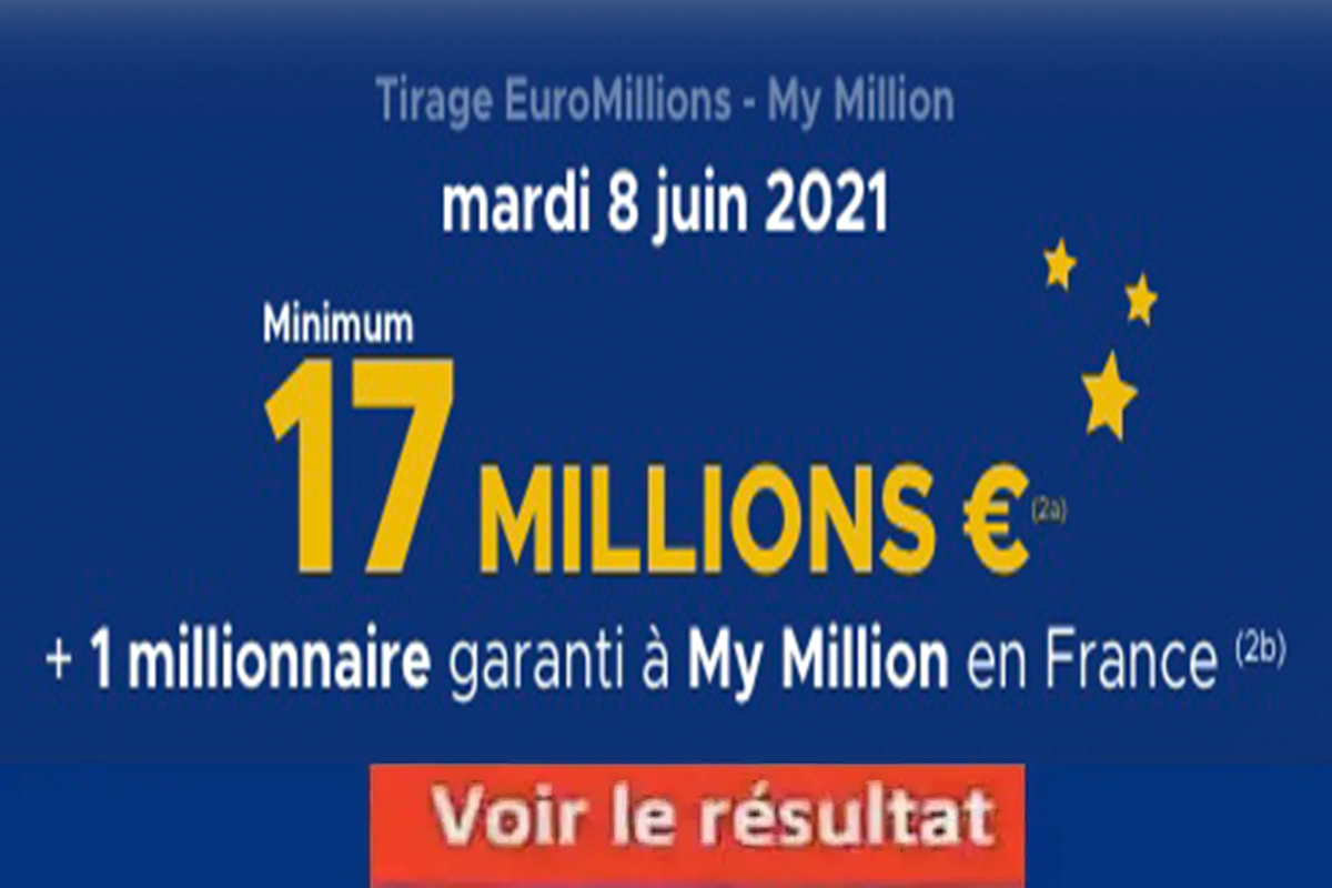 Resultat Euromillion 8 juin 2021