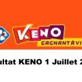 Resultat KENO 1 juillet 2021 tirage midi et soir