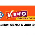 Resultat KENO 6 Juin 2021 tirage midi et soir