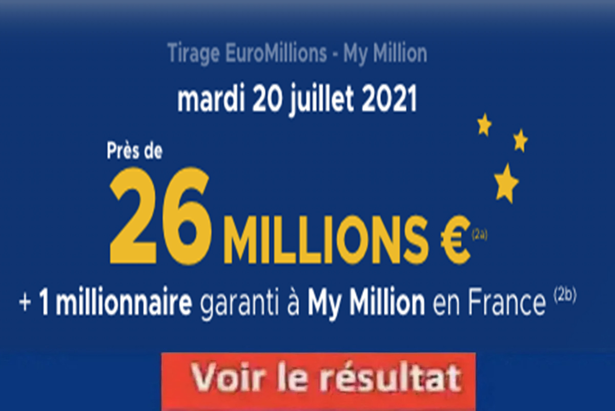 Resultat Euromillions 20 juillet 2021