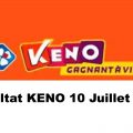 Resultat KENO 10 juillet 2021 tirage midi et soir