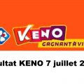 Resultat KENO 7 juillet 2021 tirage midi et soir