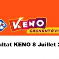 Resultat KENO 8 juillet 2021 tirage midi et soir