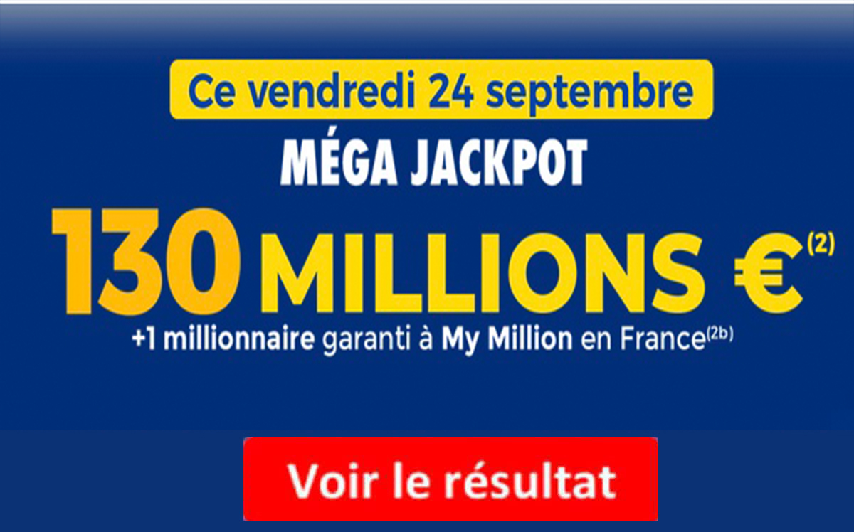Resultat Euromillions 24 septembre 2021