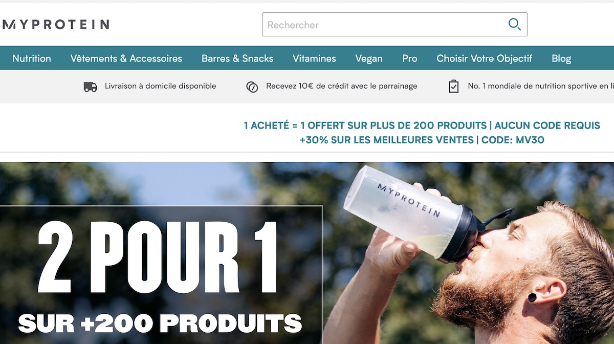 Code promo Myprotein valide