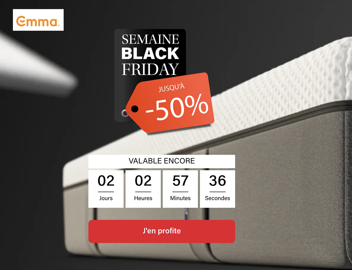 Black Friday Emma Matelas