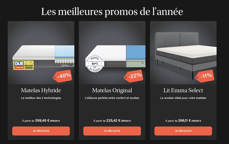 Promo Emma Matelas Black Friday