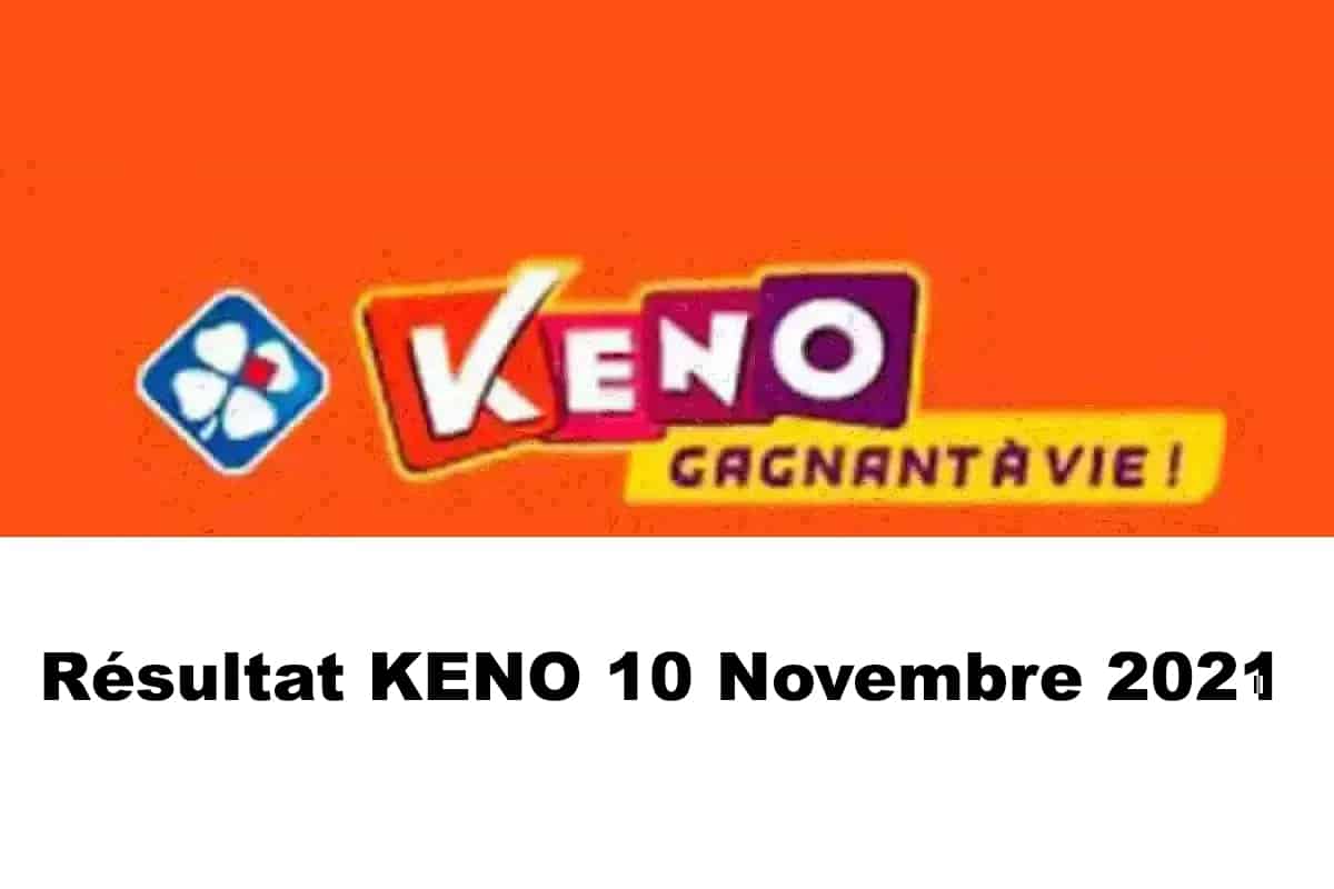 Resultat KENO 10 Novembre 2021 tirage midi et soir