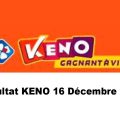 Resultat KENO 16 novembre 2021 tirage midi et soir