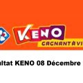 Resultat KENO 8 Décembre 2021 tirage midi et soir