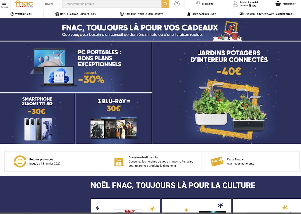 Code promo Fnac Noel 2021