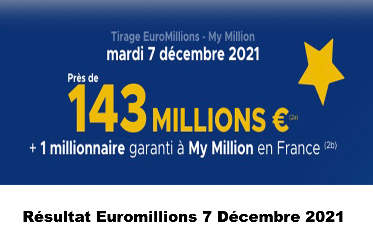 Resultat Euromillion 7 décembre 2021