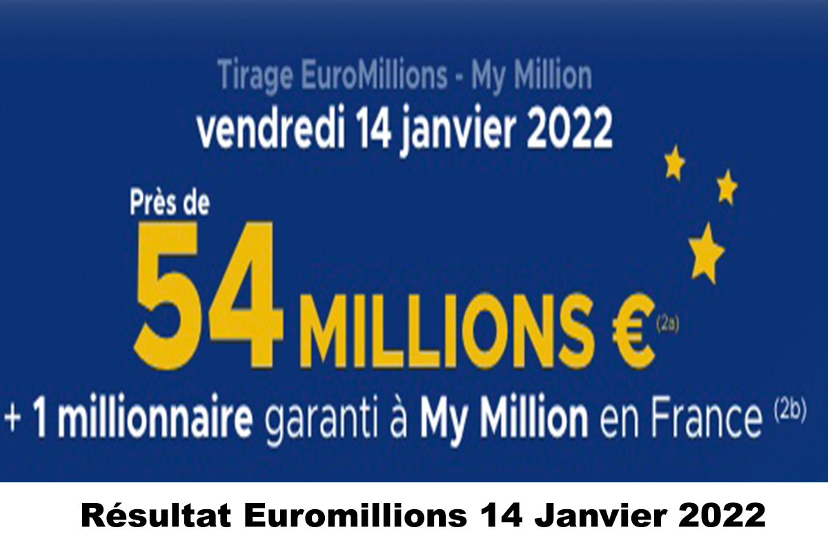 Resultat Euromillion 14 janvier 2022