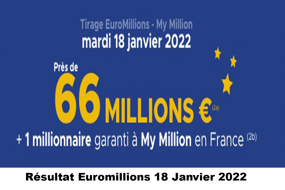Resultat Euromillion 18 janvier 2022