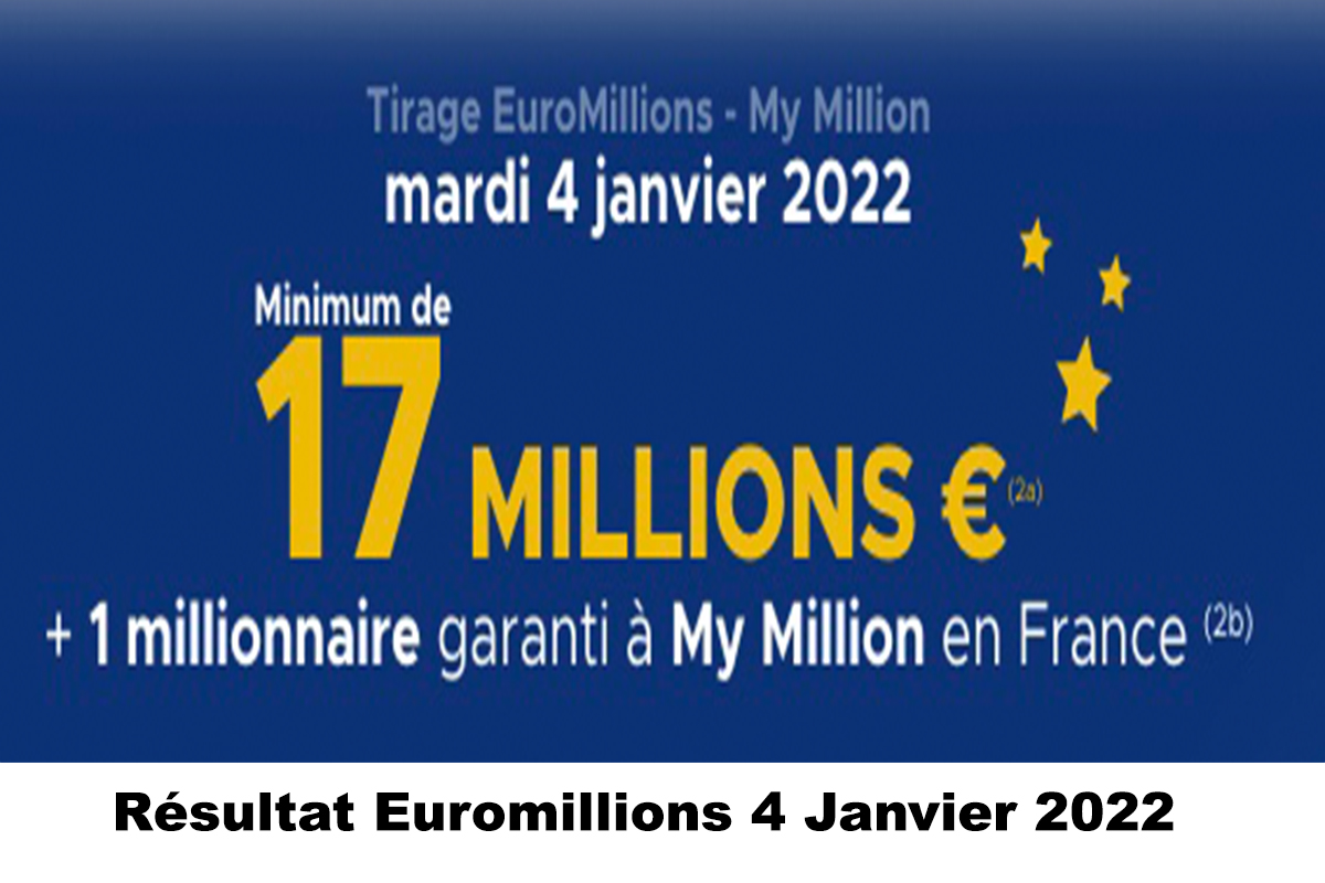 Resultat Euromillion 4 janvier 2022