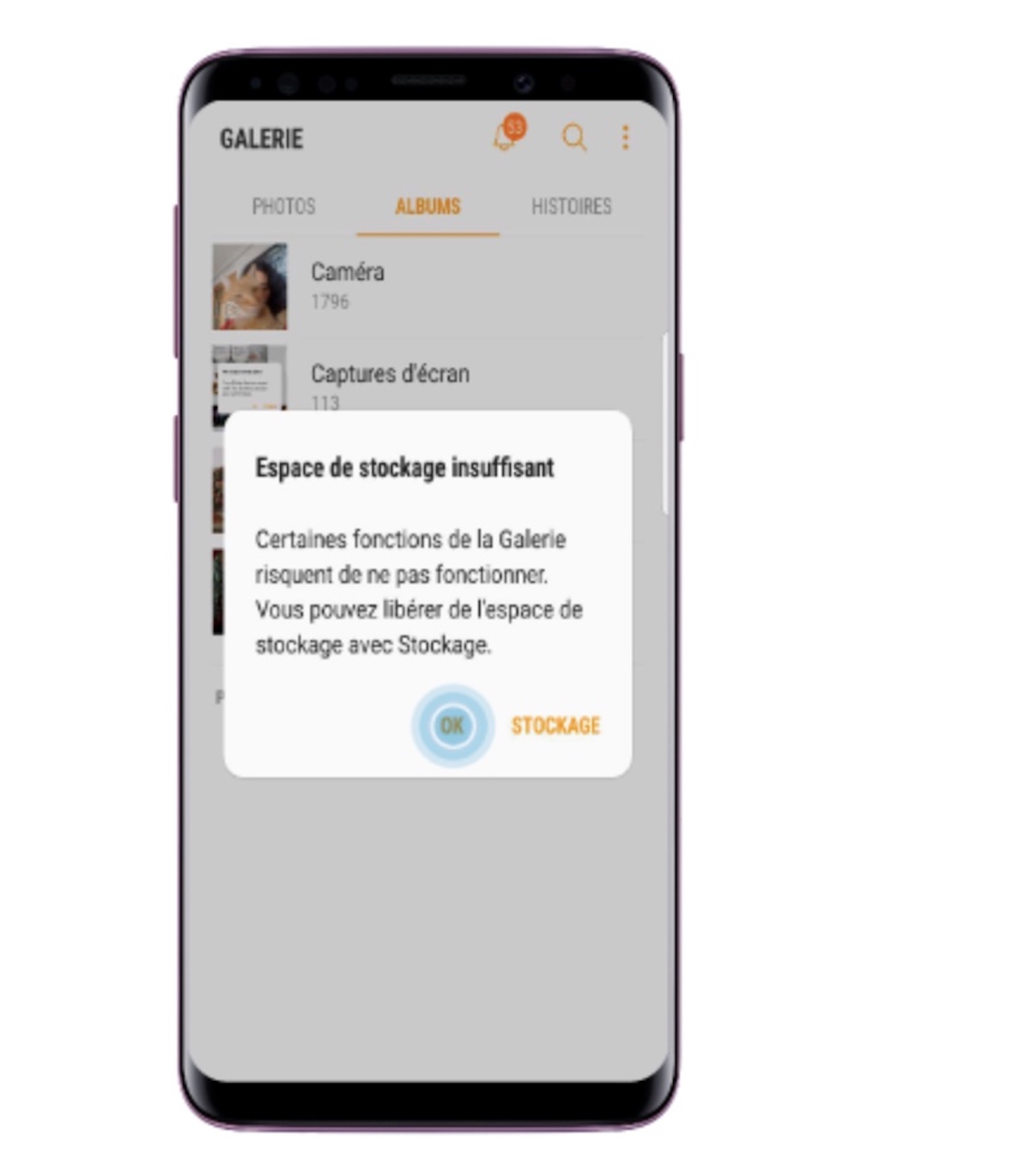 Liberer espace Samsung Galaxy S9