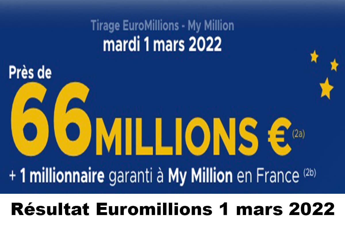 Resultat Euromillion 1 mars 2022