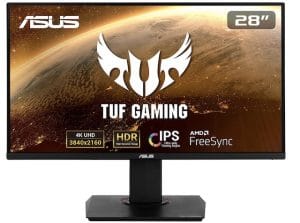 ASUS TUF Gaming VG289Q - Ecran PC Gamer eSport 28" 4K - Dalle IPS - 16:9 - 3840x2160 - 350cd/m² - Display Port & 2x HDMI - Haut-parleurs - AMD FreeSync - HDR 10 - 90% DCI-P3, Noir