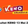 Resultat KENO 13 mai 2022 tirage midi et soir