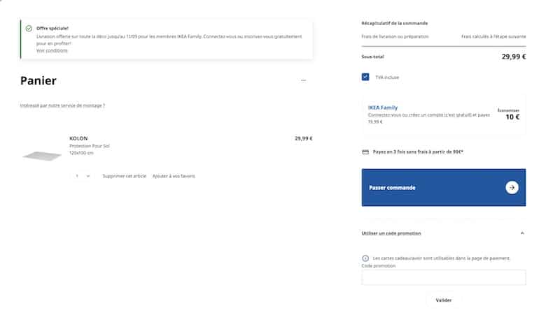 code promotion ikea