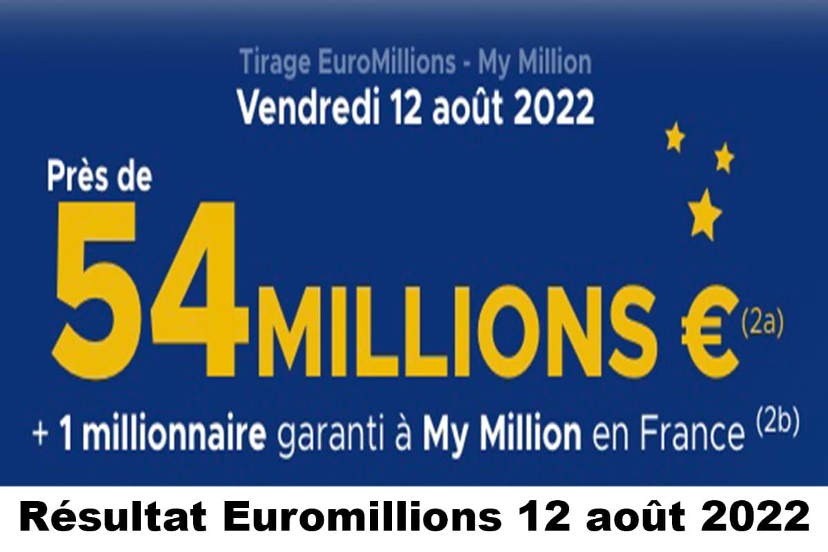 Resultat Euromillion 12 aout 2022