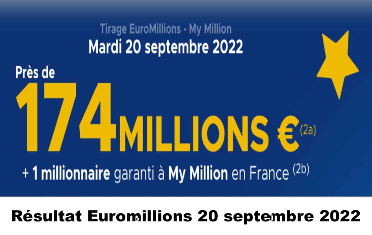 Resultat Euromillion 20 septembre 2022